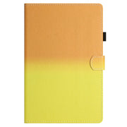 For 10 inch Universal Stitching Gradient Leather Tablet Case(Orange Yellow)