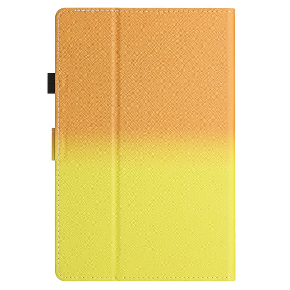 For 10 inch Universal Stitching Gradient Leather Tablet Case(Orange Yellow)