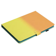 For 10 inch Universal Stitching Gradient Leather Tablet Case(Orange Yellow)