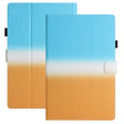 For 10 inch Universal Stitching Gradient Leather Tablet Case(Blue Orange) - 10 - 11 inch by PMC TechLife | Online Shopping South Africa | PMC TechLife | Buy Now Pay Later Mobicred