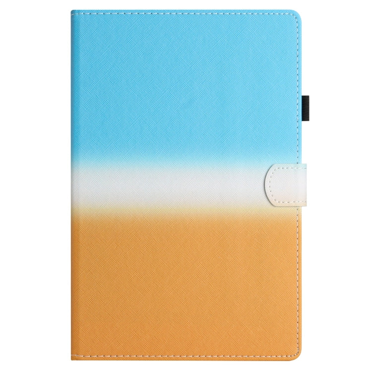 For 10 inch Universal Stitching Gradient Leather Tablet Case(Blue Orange)