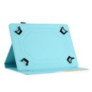 For 10 inch Universal Stitching Gradient Leather Tablet Case(Blue Orange)