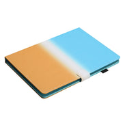 For 10 inch Universal Stitching Gradient Leather Tablet Case(Blue Orange)
