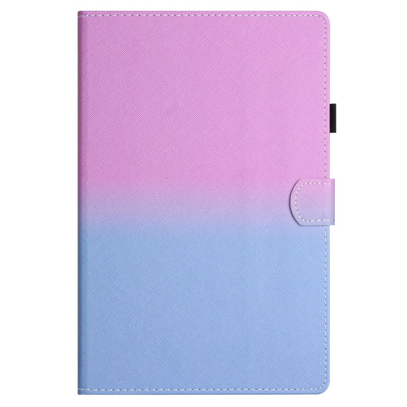 For 10 inch Universal Stitching Gradient Leather Tablet Case(Purple Blue)