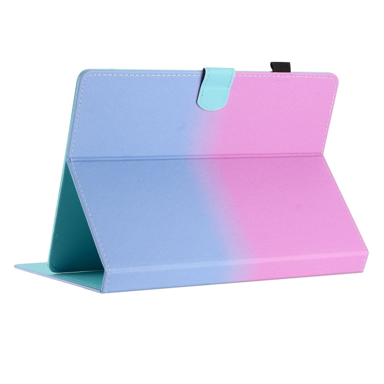 For 10 inch Universal Stitching Gradient Leather Tablet Case(Purple Blue)