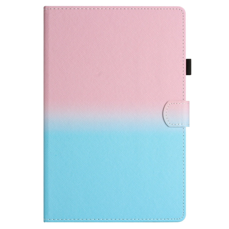 For 10 inch Universal Stitching Gradient Leather Tablet Case(Pink Blue)