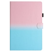 For 10 inch Universal Stitching Gradient Leather Tablet Case(Pink Blue)