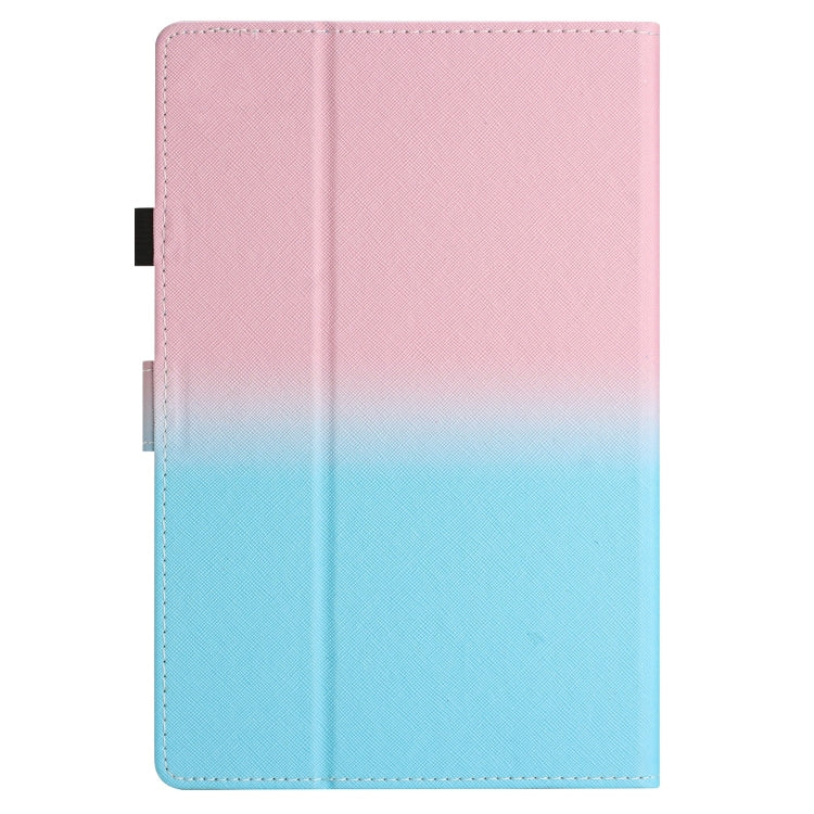 For 10 inch Universal Stitching Gradient Leather Tablet Case(Pink Blue)