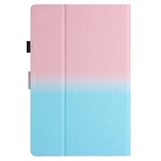 For 10 inch Universal Stitching Gradient Leather Tablet Case(Pink Blue)