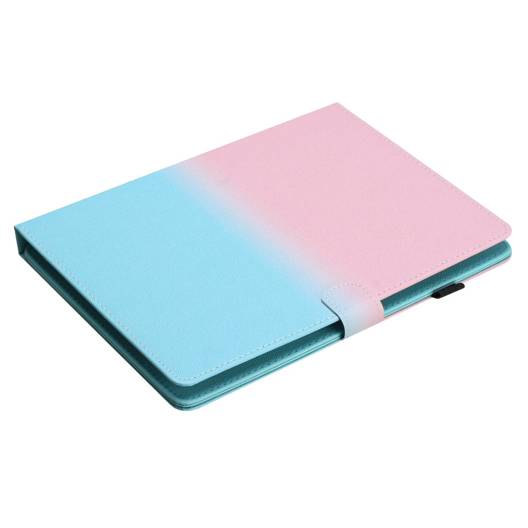 For 10 inch Universal Stitching Gradient Leather Tablet Case(Pink Blue)