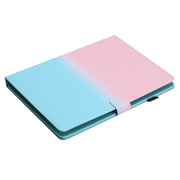 For 10 inch Universal Stitching Gradient Leather Tablet Case(Pink Blue)