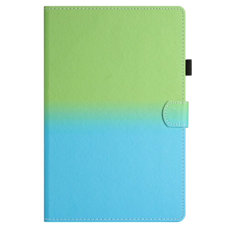 For 10 inch Universal Stitching Gradient Leather Tablet Case(Green Blue)