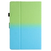 For 10 inch Universal Stitching Gradient Leather Tablet Case(Green Blue)