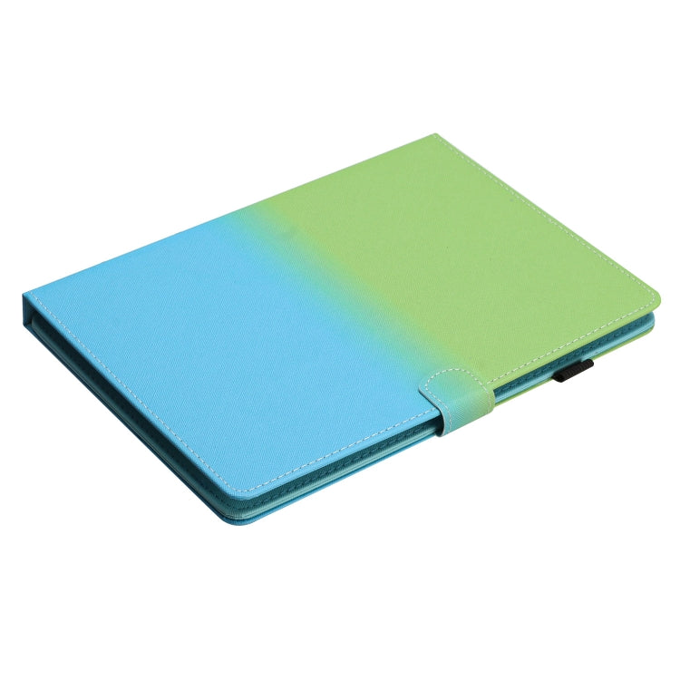For 10 inch Universal Stitching Gradient Leather Tablet Case(Green Blue)