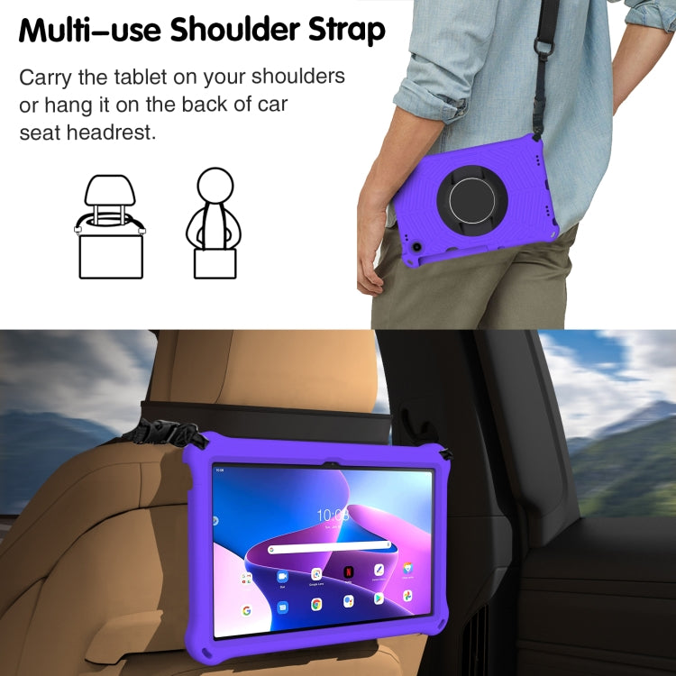 For Lenovo Tab M10 Plus 10.6 3rd Gen 2022 Spider King Silicone Protective Tablet Case(Purple)