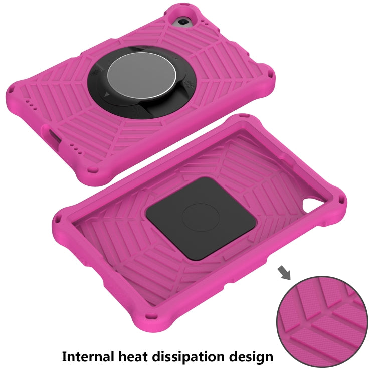 For Lenovo Tab K10 Spider King Silicone Protective Tablet Case(Rose Red)