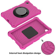 For Lenovo Tab K10 Spider King Silicone Protective Tablet Case(Rose Red)