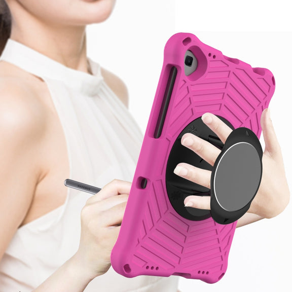 For Lenovo Tab K10 Spider King Silicone Protective Tablet Case(Rose Red)