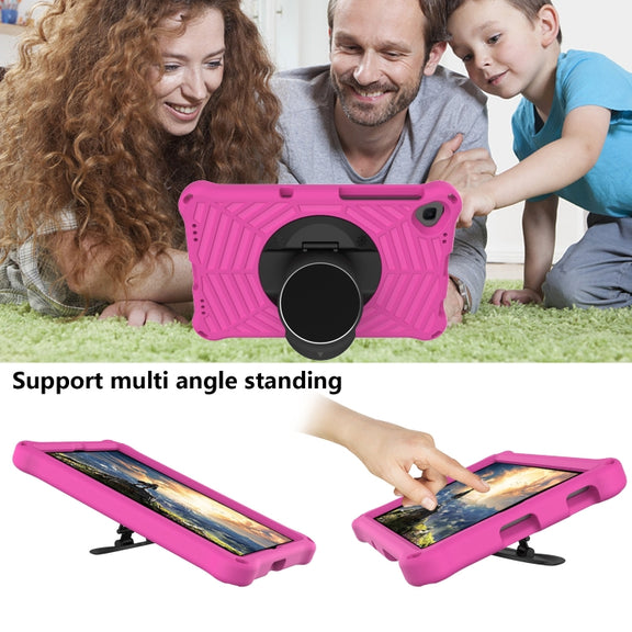 For Lenovo Tab K10 Spider King Silicone Protective Tablet Case(Rose Red)