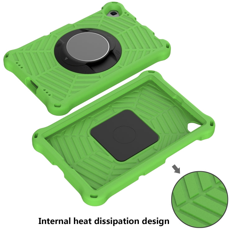 For Lenovo Tab K10 Spider King Silicone Protective Tablet Case(Green)