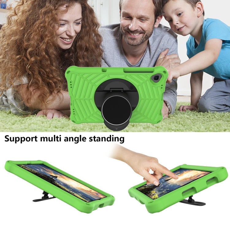 For Lenovo Tab K10 Spider King Silicone Protective Tablet Case(Green)