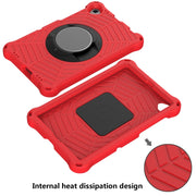 For Lenovo Tab K10 Spider King Silicone Protective Tablet Case(Red)