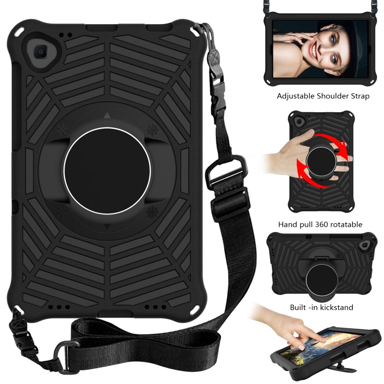 For Lenovo Tab K10 Spider King Silicone Protective Tablet Case(Black)