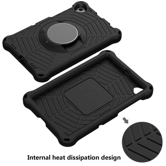 For Lenovo Tab K10 Spider King Silicone Protective Tablet Case(Black)
