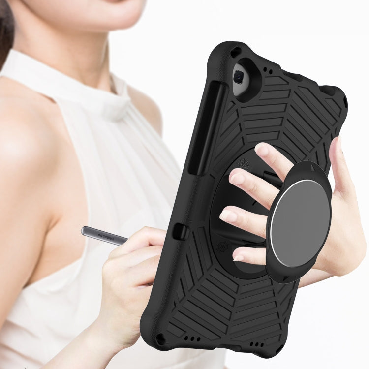 For Lenovo Tab K10 Spider King Silicone Protective Tablet Case(Black)
