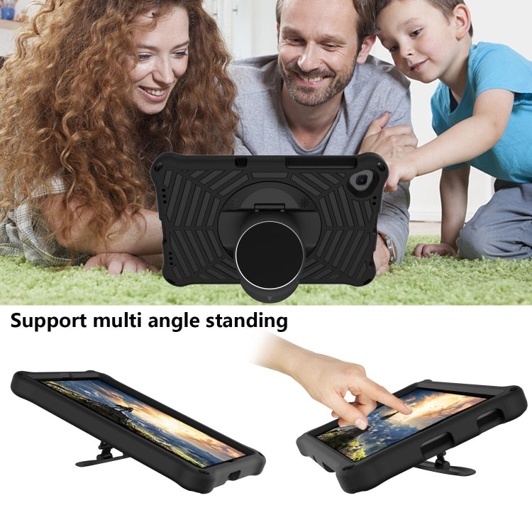 For Lenovo Tab K10 Spider King Silicone Protective Tablet Case(Black)