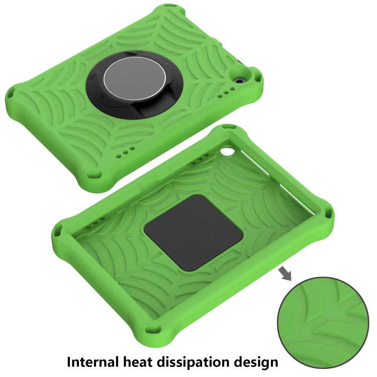 For Amazon Kindle Fire HD 8 / 8 Plus 2022 / 2020 Spider King Silicone Protective Tablet Case(Green)