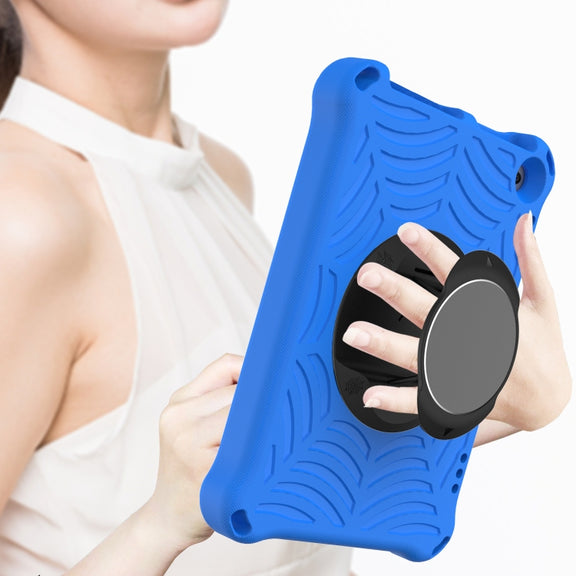 For Amazon Kindle Fire HD 8 / 8 Plus 2022 / 2020 Spider King Silicone Protective Tablet Case(Blue)