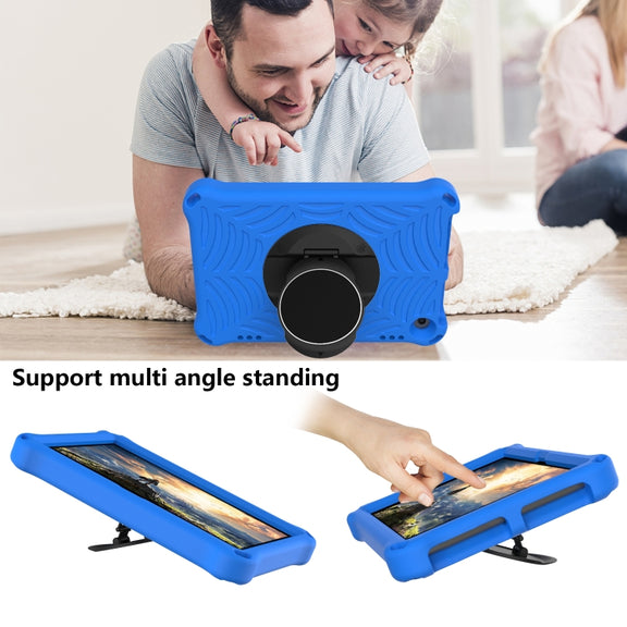 For Amazon Kindle Fire HD 8 / 8 Plus 2022 / 2020 Spider King Silicone Protective Tablet Case(Blue)