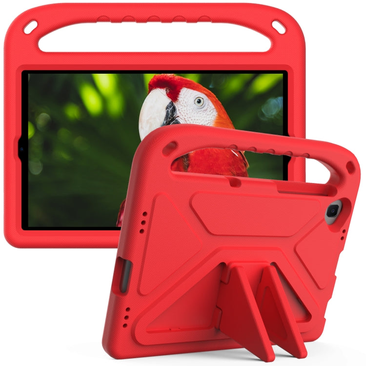 For Lenovo Tab K10 Handle EVA Shockproof Tablet Case with Holder(Red)