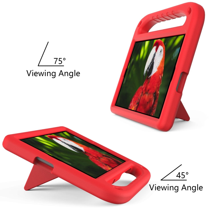 For Lenovo Tab K10 Handle EVA Shockproof Tablet Case with Holder(Red)