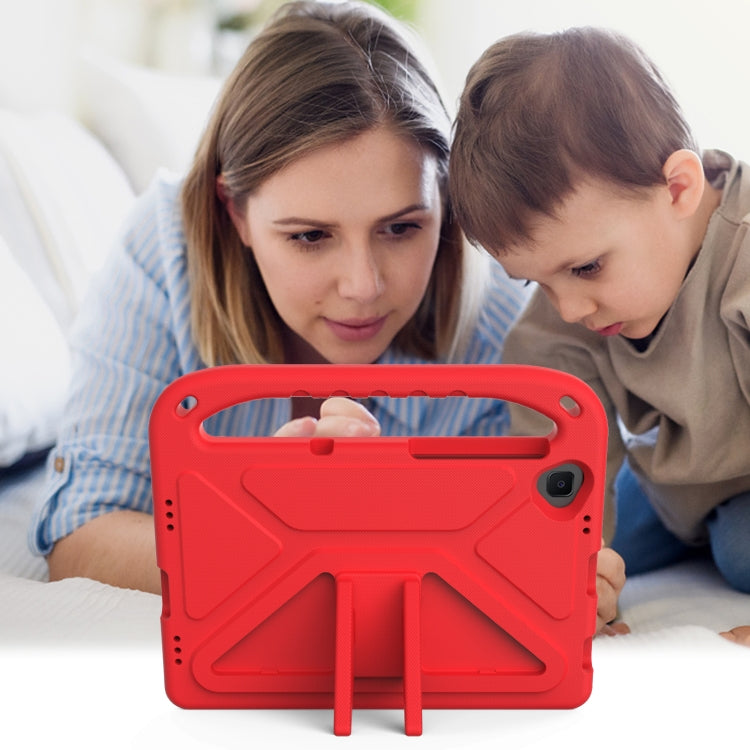 For Lenovo Tab K10 Handle EVA Shockproof Tablet Case with Holder(Red)