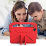 For Lenovo Tab K10 Handle EVA Shockproof Tablet Case with Holder(Red)
