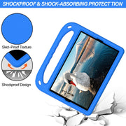 For Lenovo Tab K10 Handle EVA Shockproof Tablet Case with Holder(Blue)