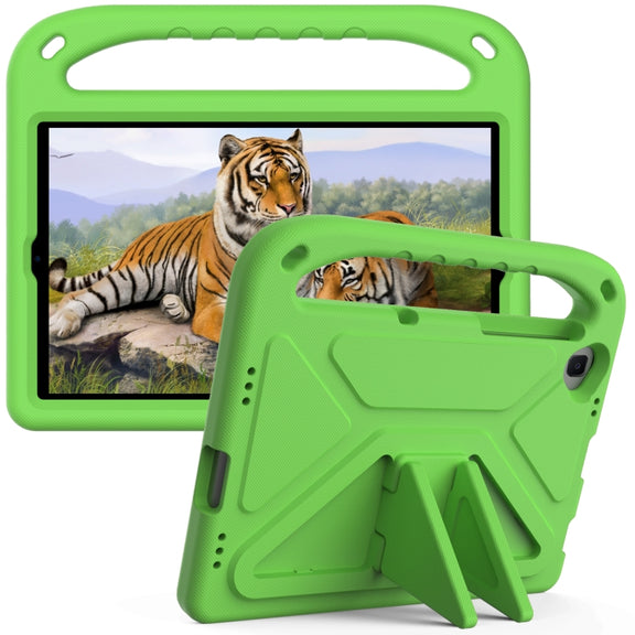 For Lenovo Tab K10 Handle EVA Shockproof Tablet Case with Holder(Green)