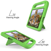For Lenovo Tab K10 Handle EVA Shockproof Tablet Case with Holder(Green)