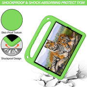 For Lenovo Tab K10 Handle EVA Shockproof Tablet Case with Holder(Green)