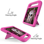 For Lenovo Tab K10 Handle EVA Shockproof Tablet Case with Holder(Rose Red)
