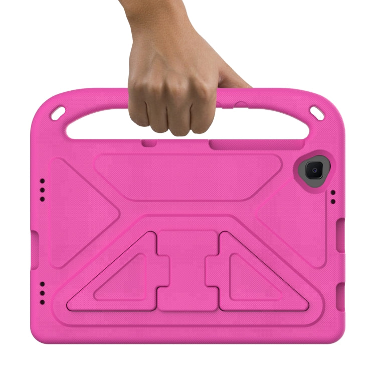 For Lenovo Tab K10 Handle EVA Shockproof Tablet Case with Holder(Rose Red)