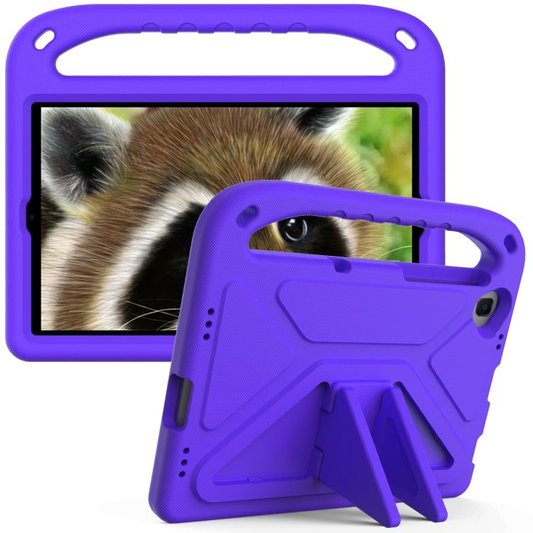 For Lenovo Tab K10 Handle EVA Shockproof Tablet Case with Holder(Purple)