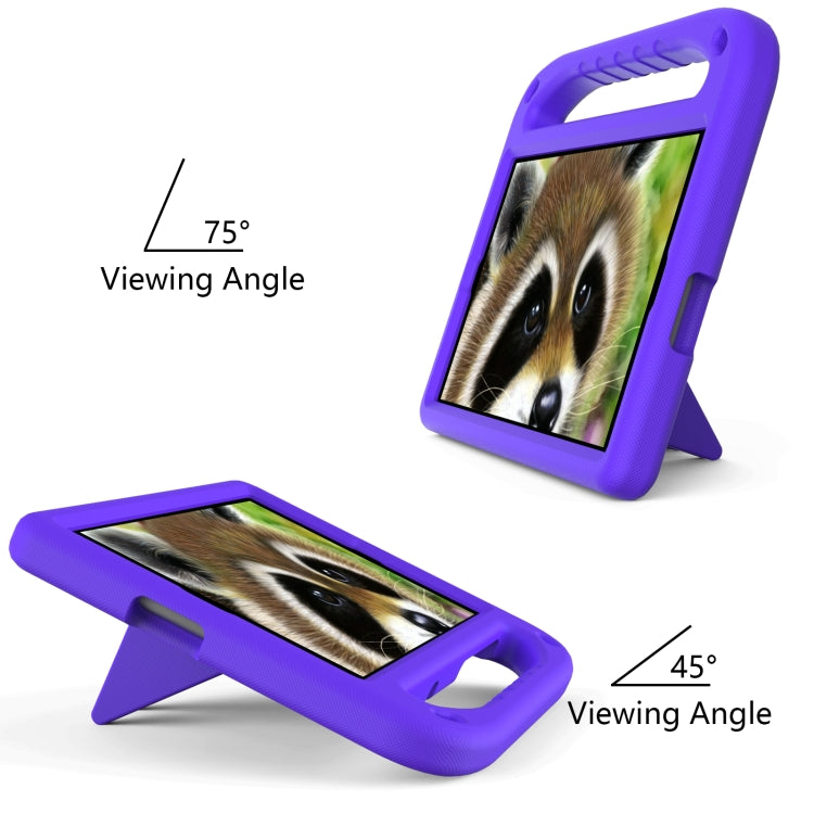 For Lenovo Tab K10 Handle EVA Shockproof Tablet Case with Holder(Purple)