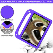 For Lenovo Tab K10 Handle EVA Shockproof Tablet Case with Holder(Purple)