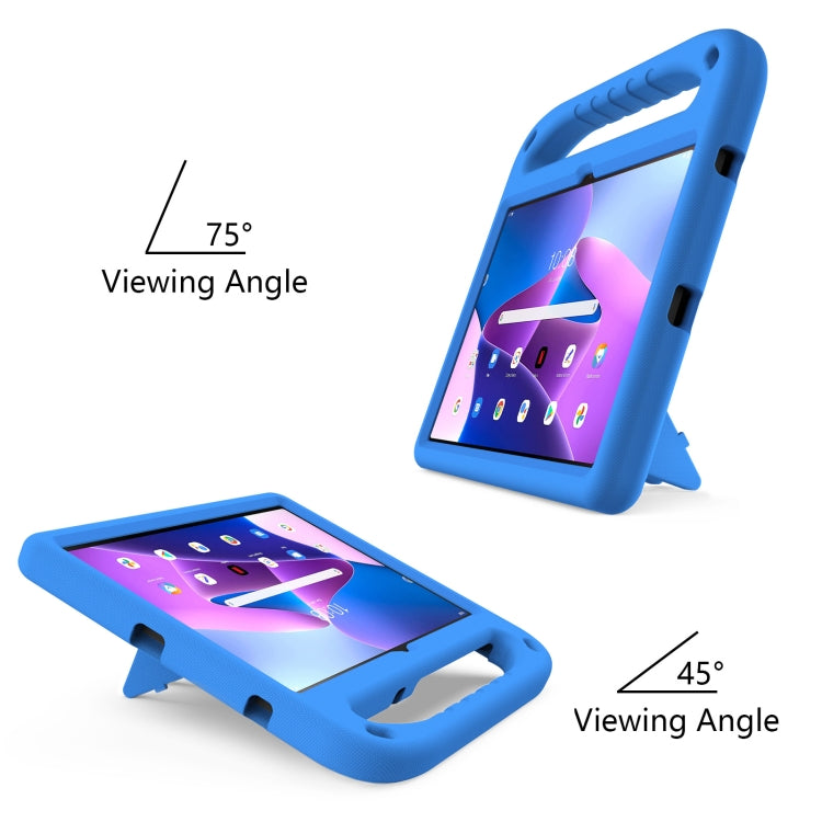 For Lenovo Tab M10 Plus 10.6 3rd Gen 2022 Handle EVA Shockproof Tablet Case with Holder(Blue)