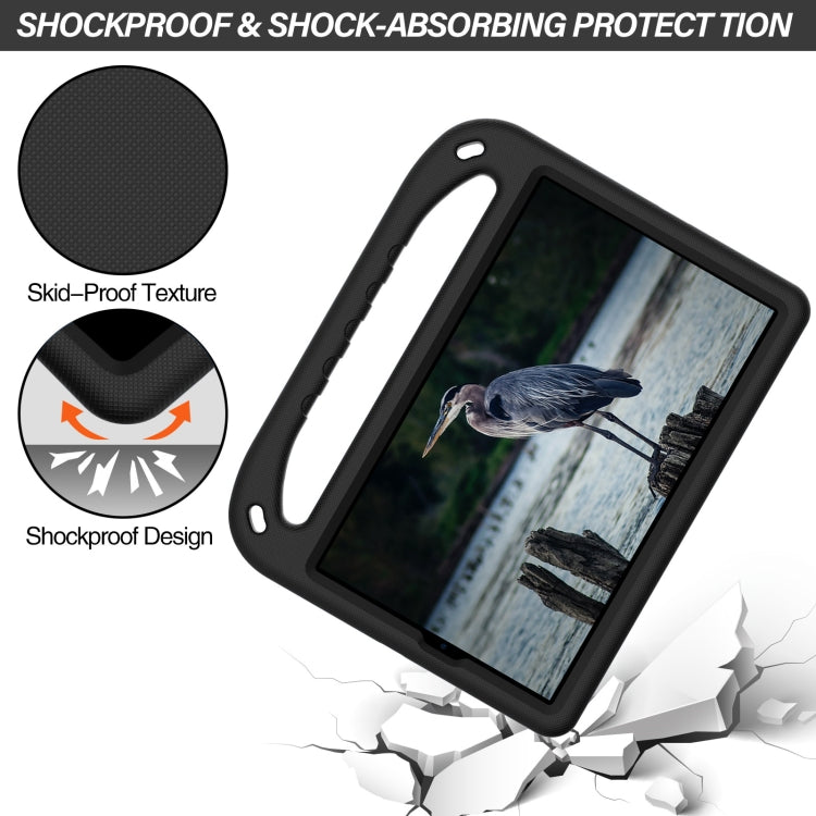 For Lenovo Tab M10 HD 2nd Gen Handle EVA Shockproof Tablet Case with Holder(Black)