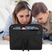 For Lenovo Tab M10 HD 2nd Gen Handle EVA Shockproof Tablet Case with Holder(Black)