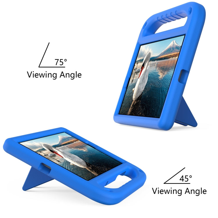 For Lenovo Tab M10 HD 2nd Gen Handle EVA Shockproof Tablet Case with Holder(Blue)